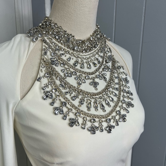 Rachel Allan Elegant White Backless Dress - Picture 5 of 14